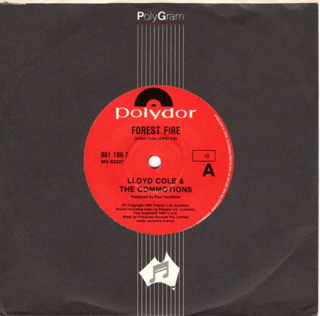 Lloyd Cole And The Commotions Forest Fire 7” Vinyl - Lloyd Cole & The Commotions - Forest Fire - vinylgroovemusic
