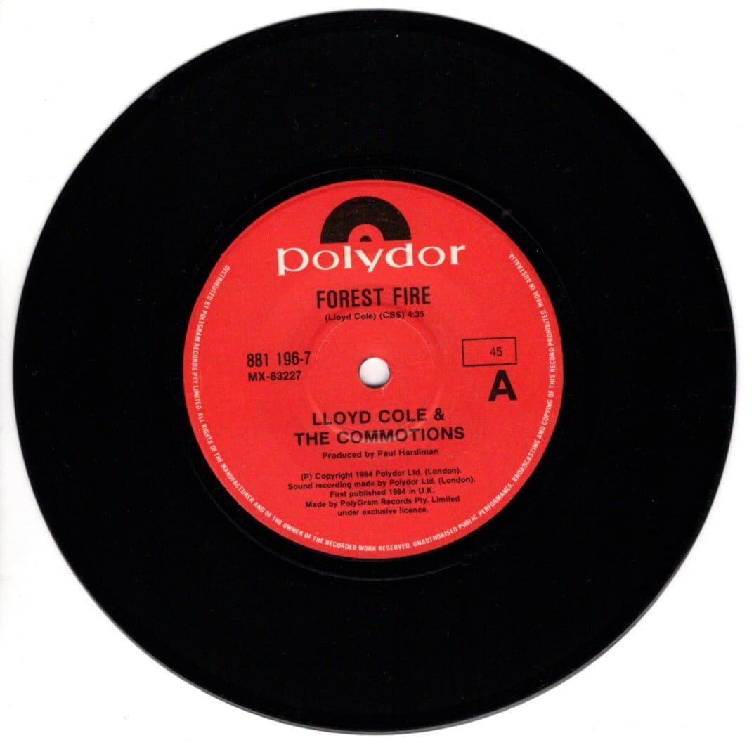 Lloyd Cole And The Commotions Forest Fire 7” Vinyl - Lloyd Cole & The Commotions - Forest Fire - vinylgroovemusic
